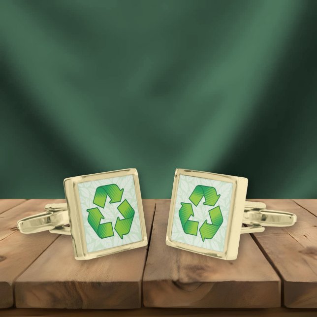 Recycling symbol cufflinks (Creator Uploaded)