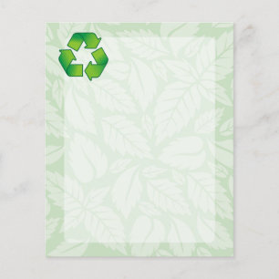 Recycling symbol flyer