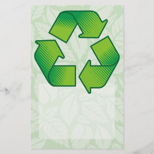 Recycling symbol flyer