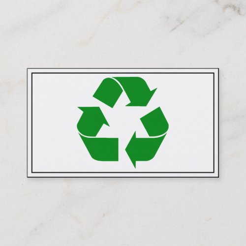 Recycling Symbol - Green Business Card