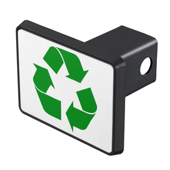 Recycling Symbol - Green Hitch Cover (Top Right)