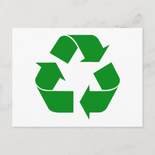 Recycling Symbol - Green Postcard