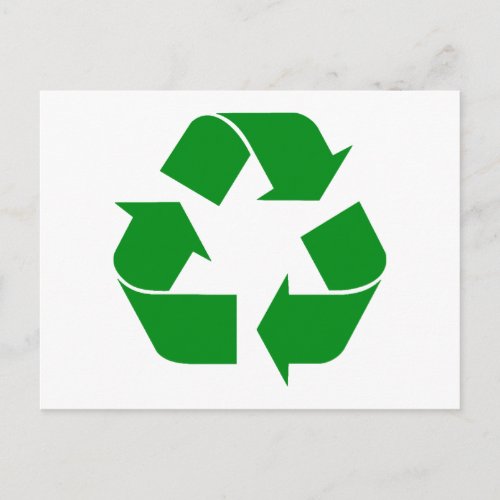 Recycling Symbol _ Green Postcard