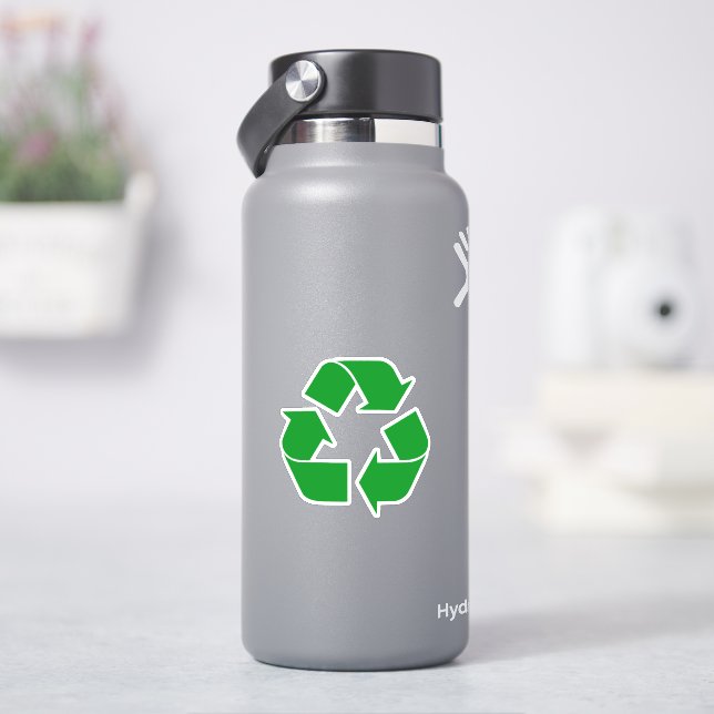Recycling Symbol - Green Sticker (HydroFlask)
