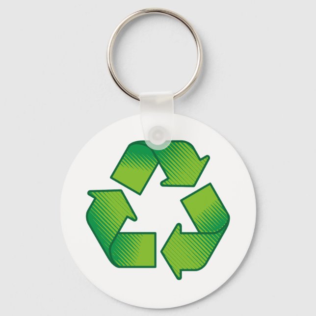 Recycling symbol keychain (Front)