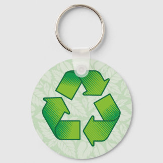 Recycling symbol keychain