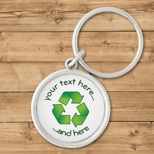 Recycling Symbol Keychain