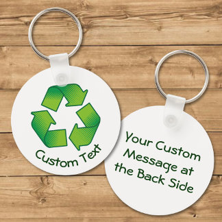 Recycling Symbol Keychain