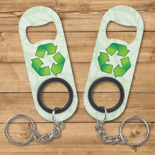 Recycling Symbol Keychain Bottle Opener