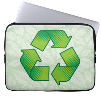 Recycling symbol laptop sleeve