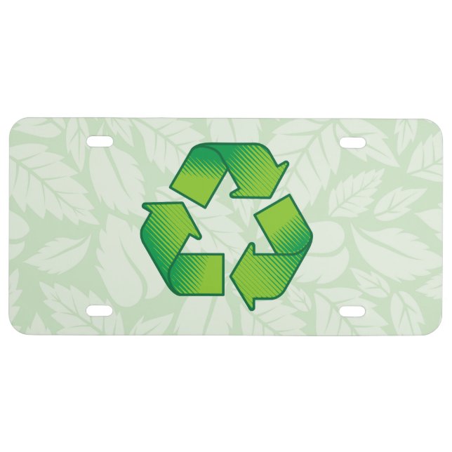 Recycling symbol license plate (Front)