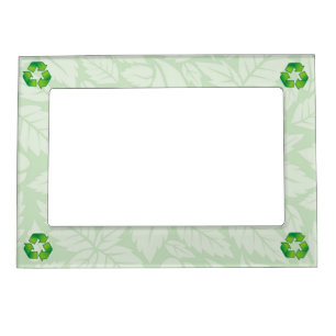 Recycling symbol magnetic picture frame