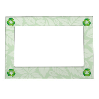 Recycling symbol magnetic picture frame