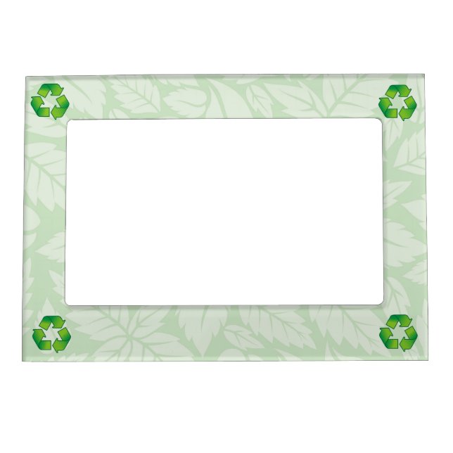 Recycling symbol magnetic picture frame (Front)