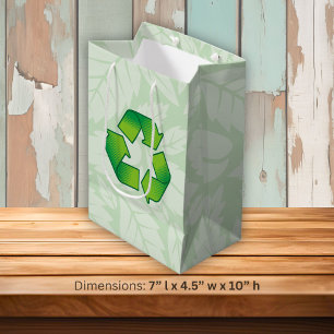 Recycling symbol medium gift bag