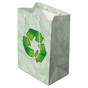 Recycling symbol medium gift bag