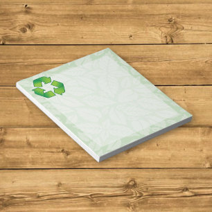 Recycling symbol notepad