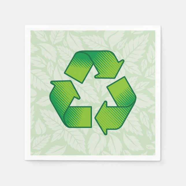 Recycling Symbol Paper Napkins (Front)