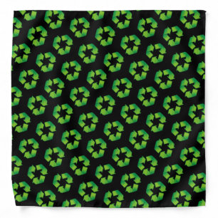 Recycling Symbol Pattern Bandana