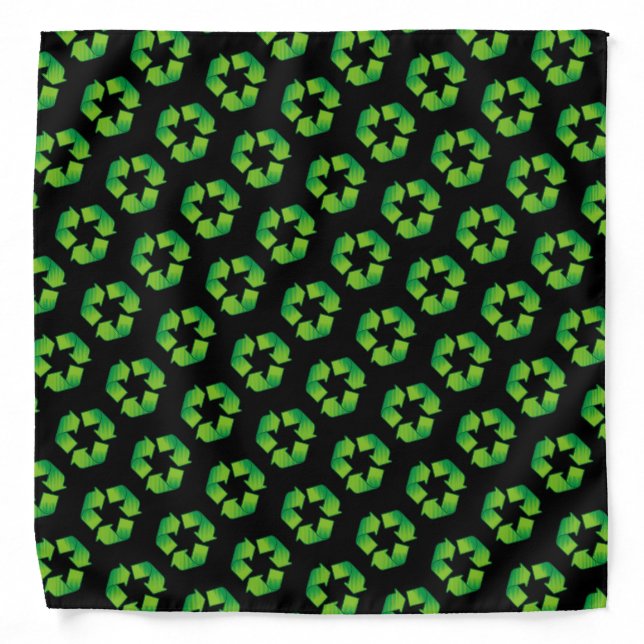 Recycling Symbol Pattern Bandana (Front)
