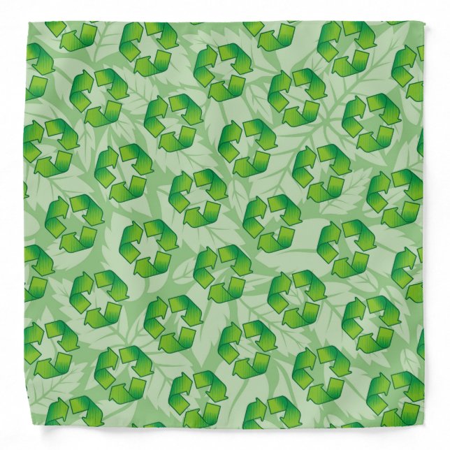 Recycling Symbol Pattern Bandana (Front)