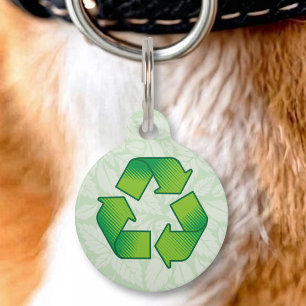 Recycling Symbol Pet ID Tag