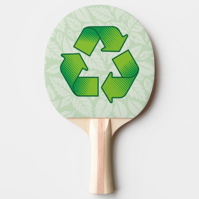 Recycling Symbol Ping-Pong Paddle (Front)