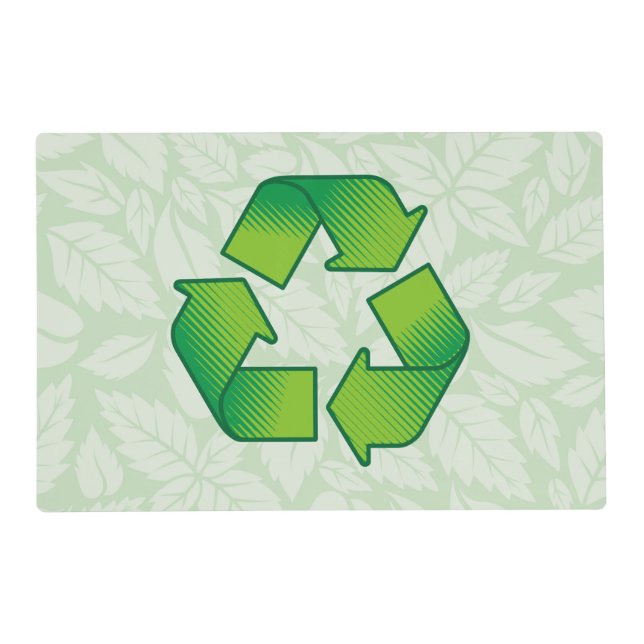 Recycling symbol placemat (Front)