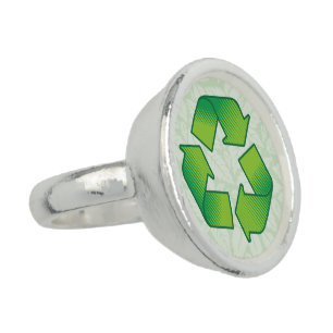 Recycling symbol ring