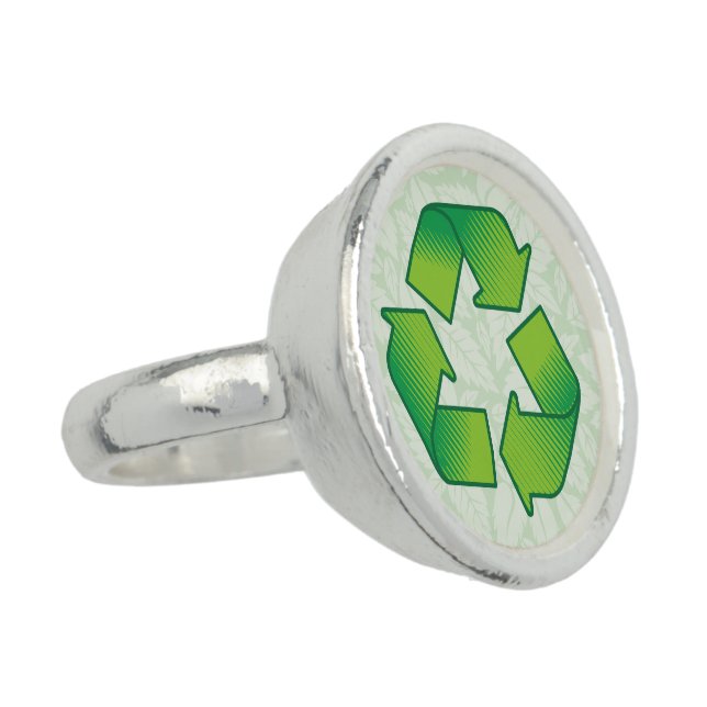 Recycling symbol ring (Side)