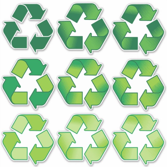 Recycling Symbol Set Stickers (Front)