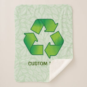 Recycling Symbol Sherpa Blanket