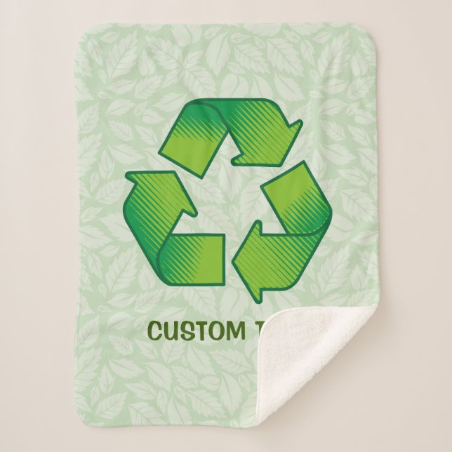 Recycling Symbol Sherpa Blanket (Front)
