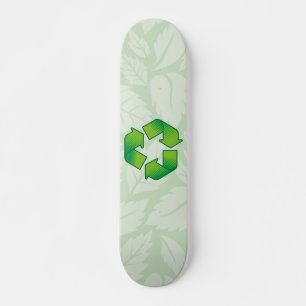Recycling symbol skateboard deck