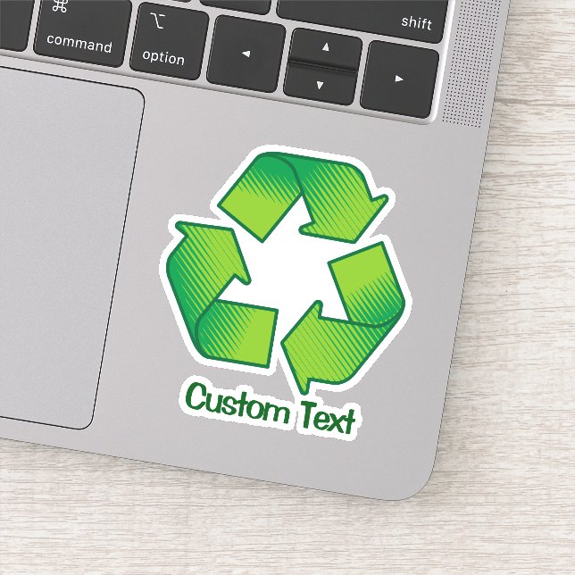 Recycling Symbol Sticker (Detail)