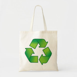 Recycling symbol tote bag