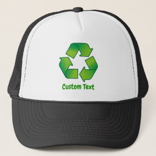 Recycling symbol trucker hat