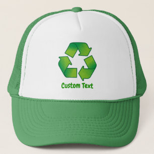 Recycling symbol trucker hat