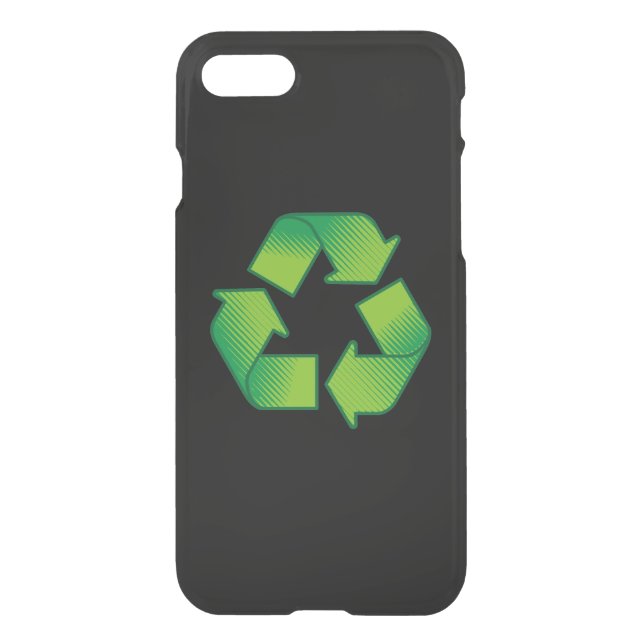 Recycling symbol uncommon iPhone case (Back)