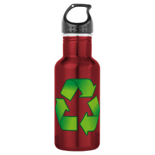 Recycling symbol water bottle
