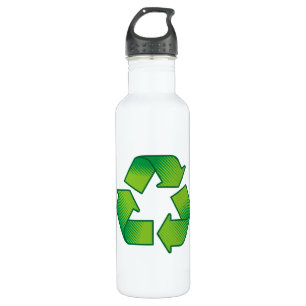 Recycling symbol water bottle
