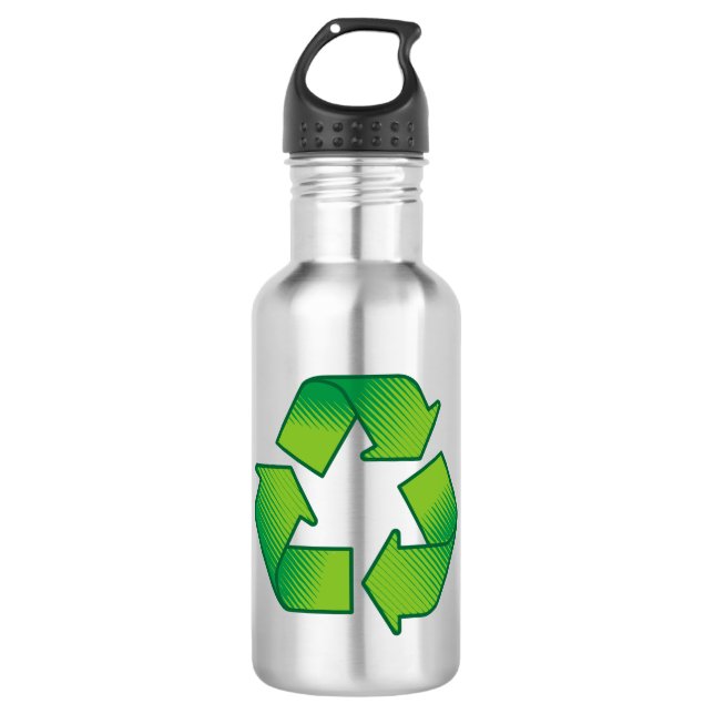 Recycling symbol water bottle (Front)