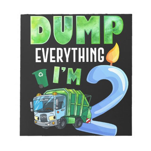 Recycling Trash 2 Years Old Garbage Truck 2nd Notepad