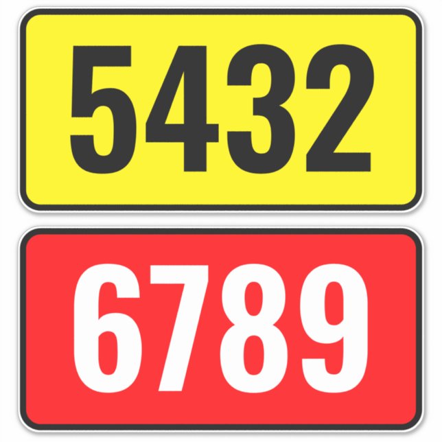 Recycling Trash Can - Custom Street Number Address Sticker (Front)