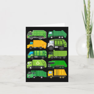 Recycling Trash Garbage Truck Kids Birthday Gifts  Card