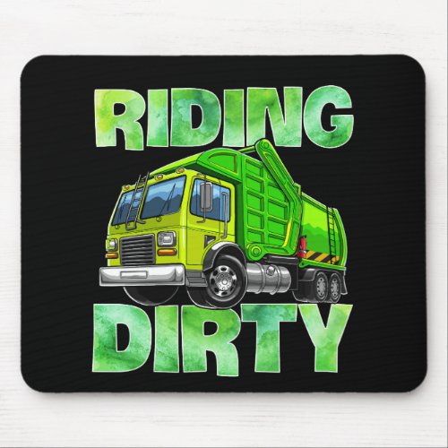 Recycling Trash Garbage Truck T Kids Men Riding Mouse Pad