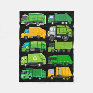 Recycling Trash Garge Truck Kids Birthday Gifts Ea Fleece Blanket