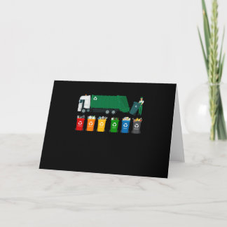 Recycling Trash Truck Card