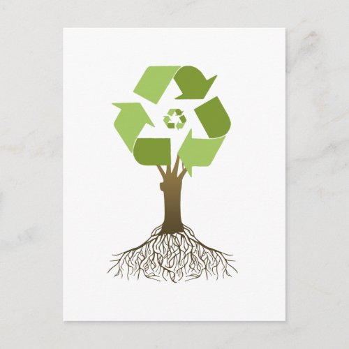 Recycling Tree Postcard