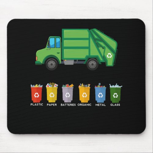 Recycling Truck Kids Garbage Truck Mouse Pad